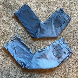 2 pairs bootcut stretch jeans, size 20W